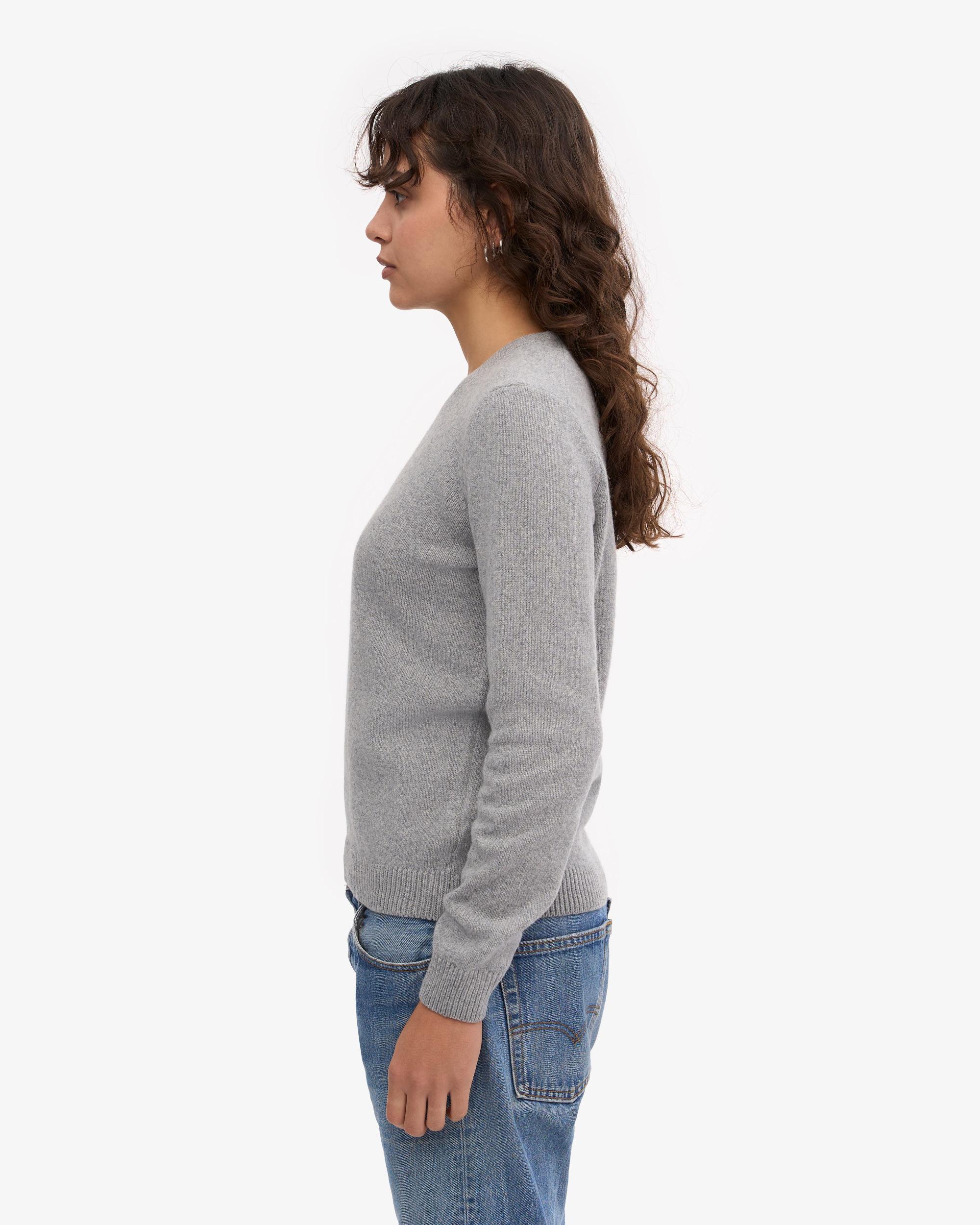 Women Classic Merino Wool Crew - Heather Grey Product Image