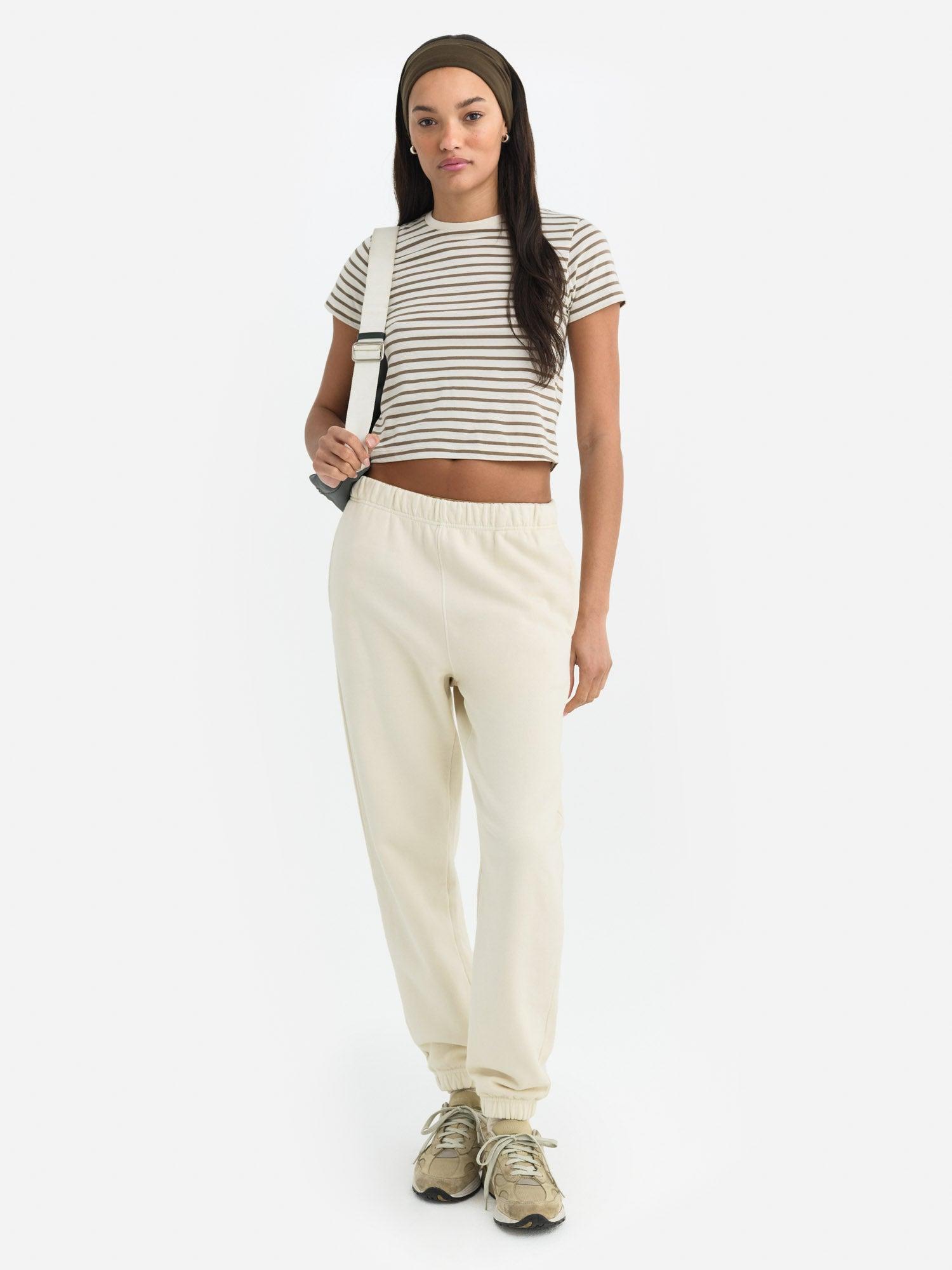 Organic Cotton Striped Shrunken Tee Female Product Image