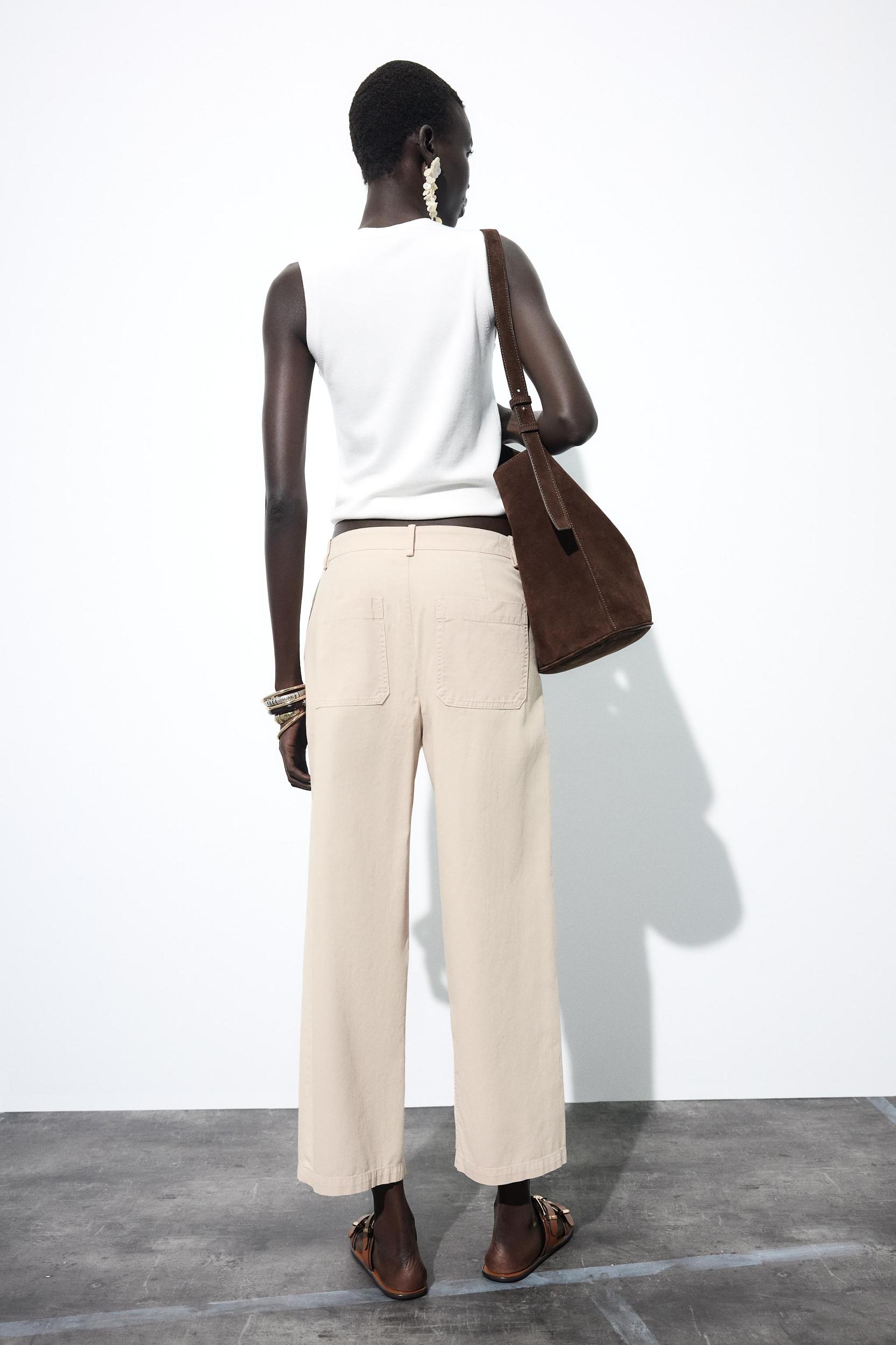 PLEATED CHINO PANTS Product Image