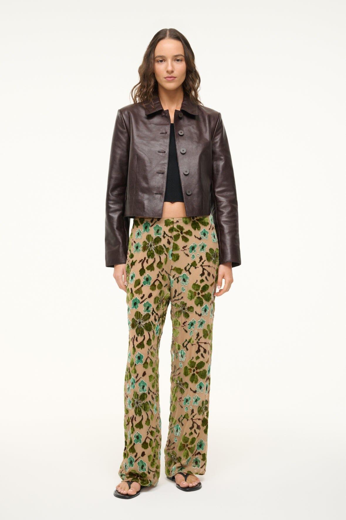 AVOLA BEADED PANT | MOSS FLORAL TAPESTRY Product Image
