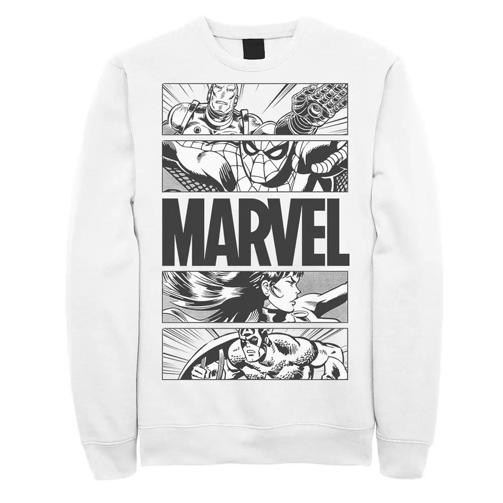 Men's Marvel Avengers Retro Action Panel Fill Sweatshirt, Boy's,  Product Image