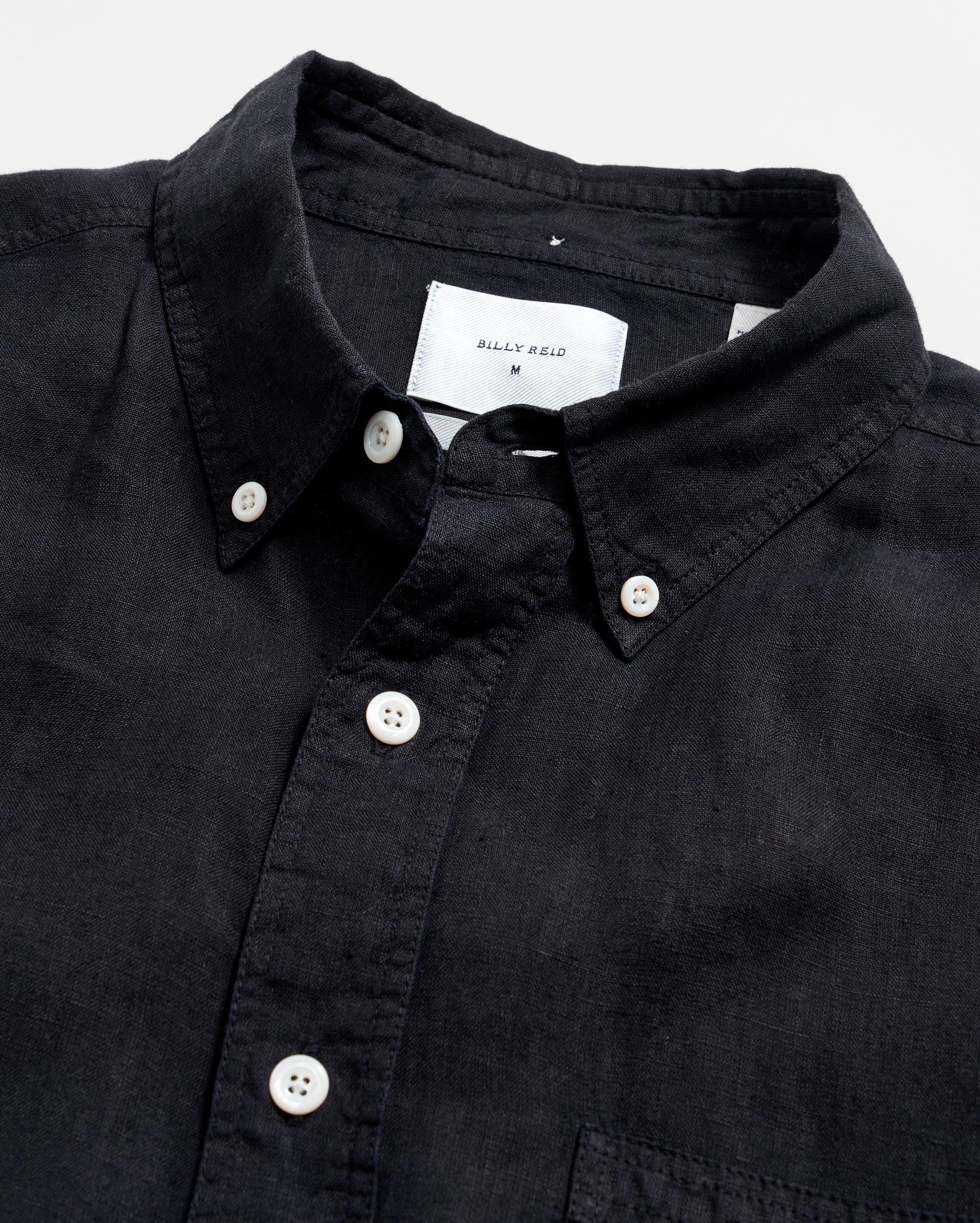 Short Sleeve Linen Tuscumbia Shirt Button Down -  Product Image