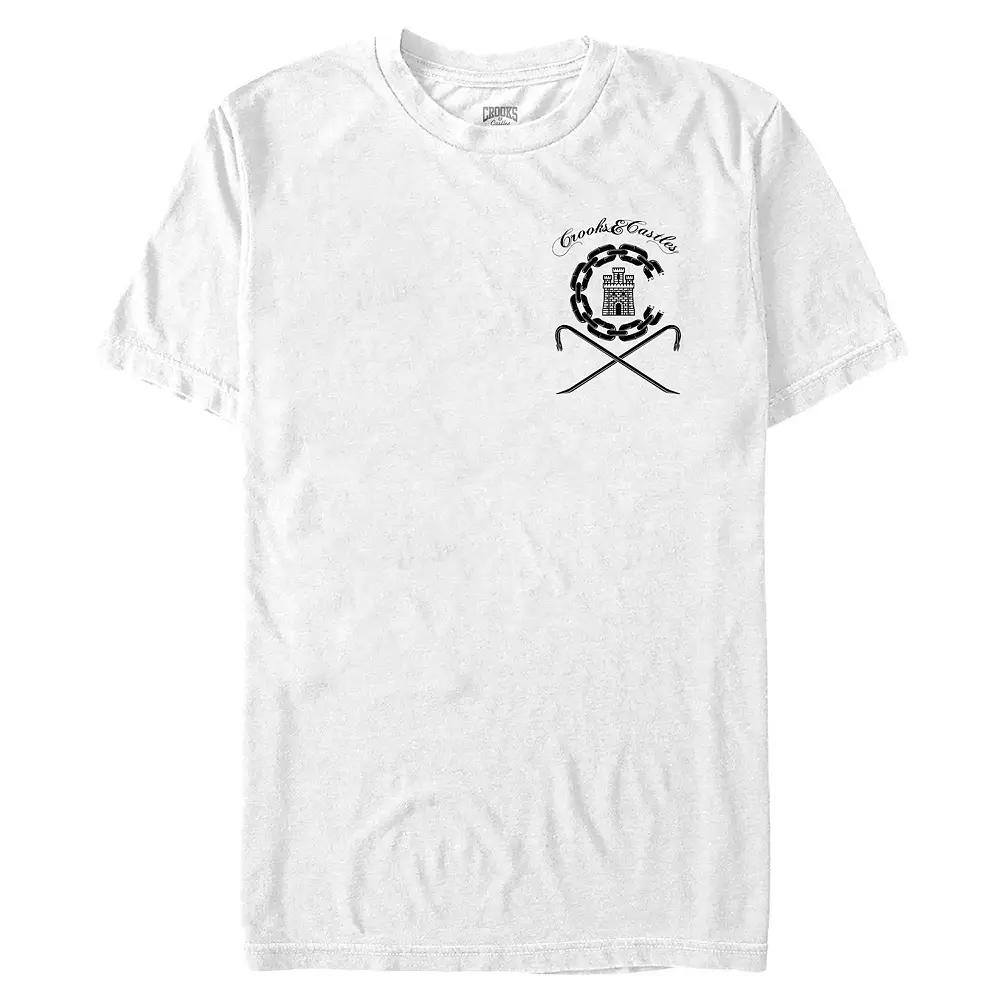 Men's Crooks & Castles Ancient Tower Badge  Graphic T-Shirt Product Image