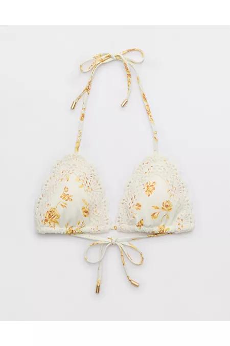 Aerie The Sun-Lover Crochet Trim Bikini Top Women's Product Image