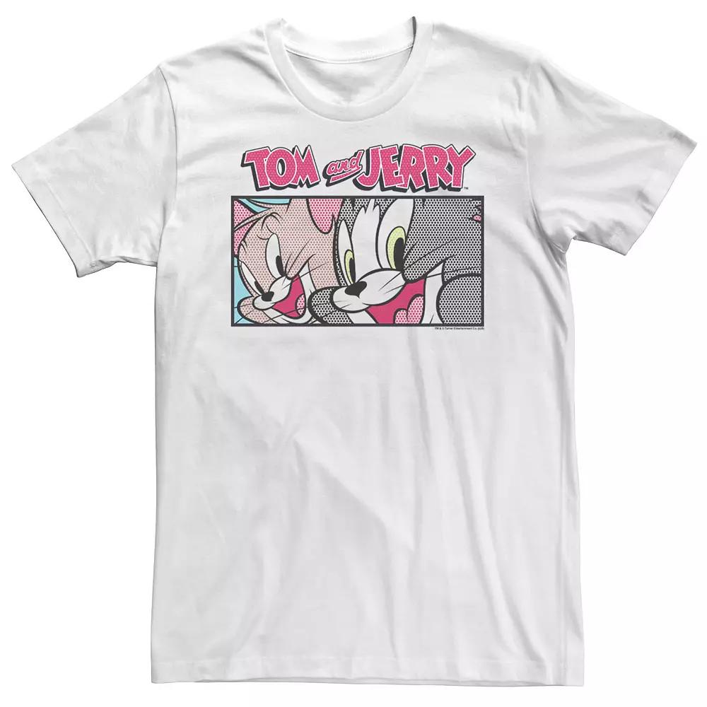 Big & Tall Tom And Jerry Comic Panel Tee, Men's,  Product Image