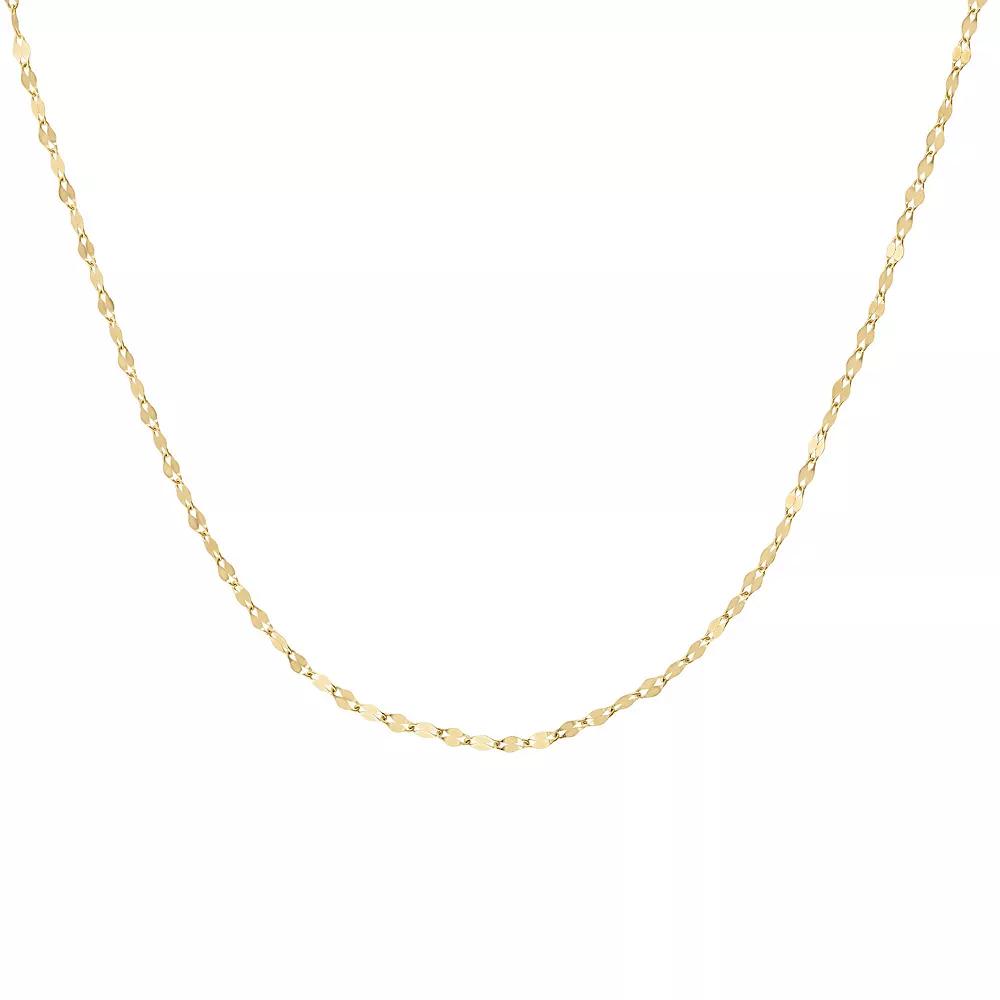 10k Gold Mirror Pendant Chain Necklace, Women's, Size: 18", 14k Gold Product Image