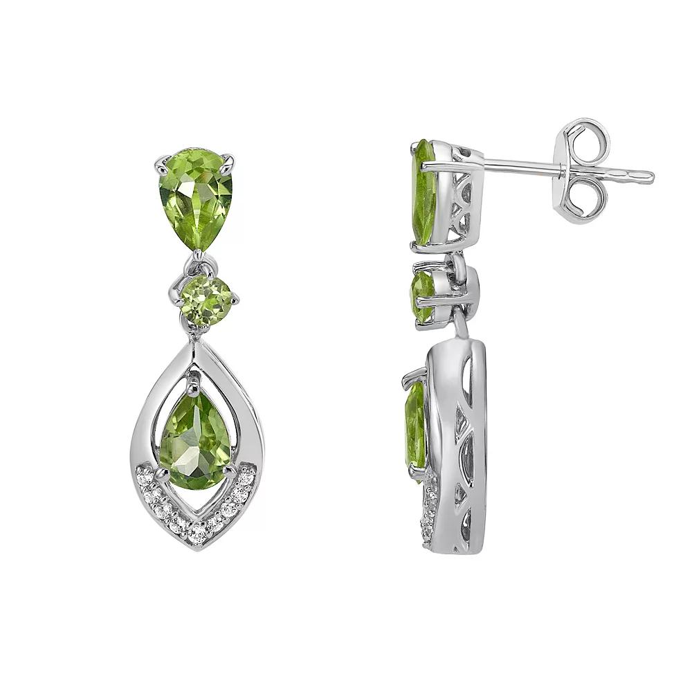 Gemminded Sterling Silver Citrine & Lab-Created White Sapphire Earrings, Women's Product Image