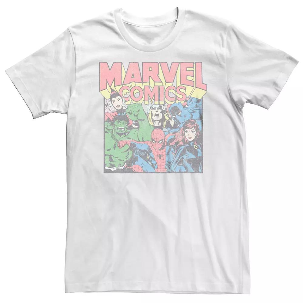 Big & Tall Marvel Comics Vintage Superheroes Tee, Men's,  Product Image