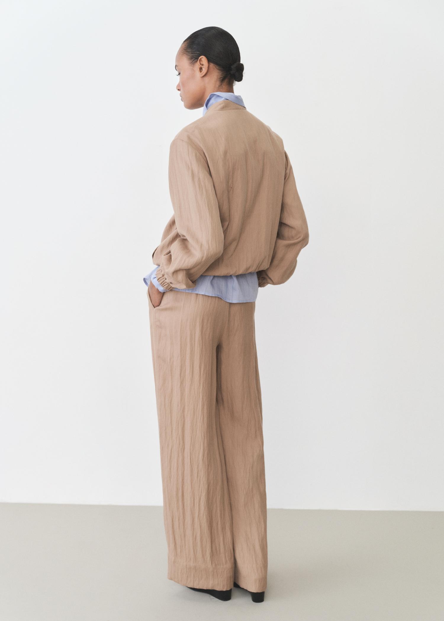 Lyocell bomber jacket - Women | MANGO USA Product Image