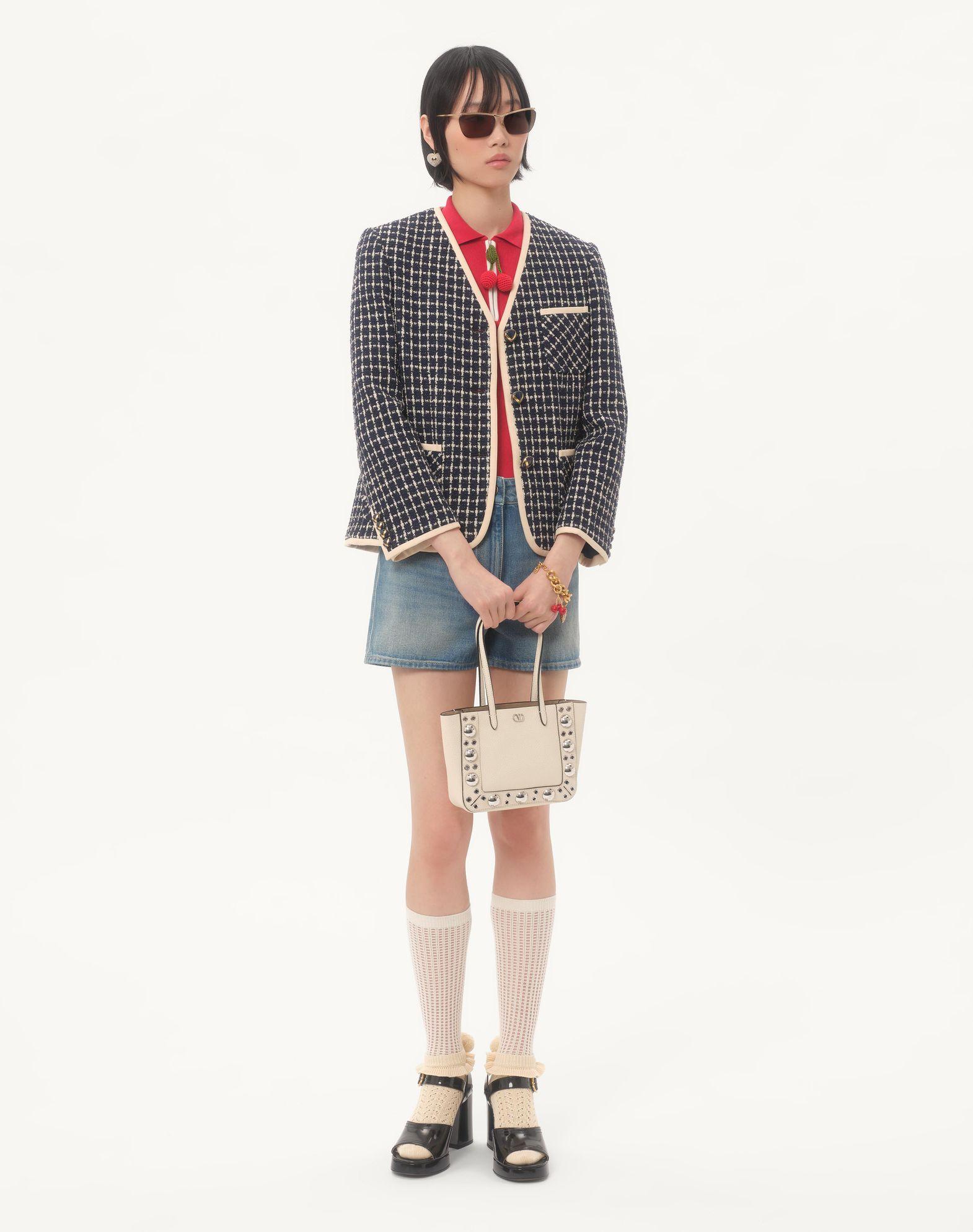 Valentino Garavani Nellcôte Mini Shopping Bag In Grainy Calfskin Product Image