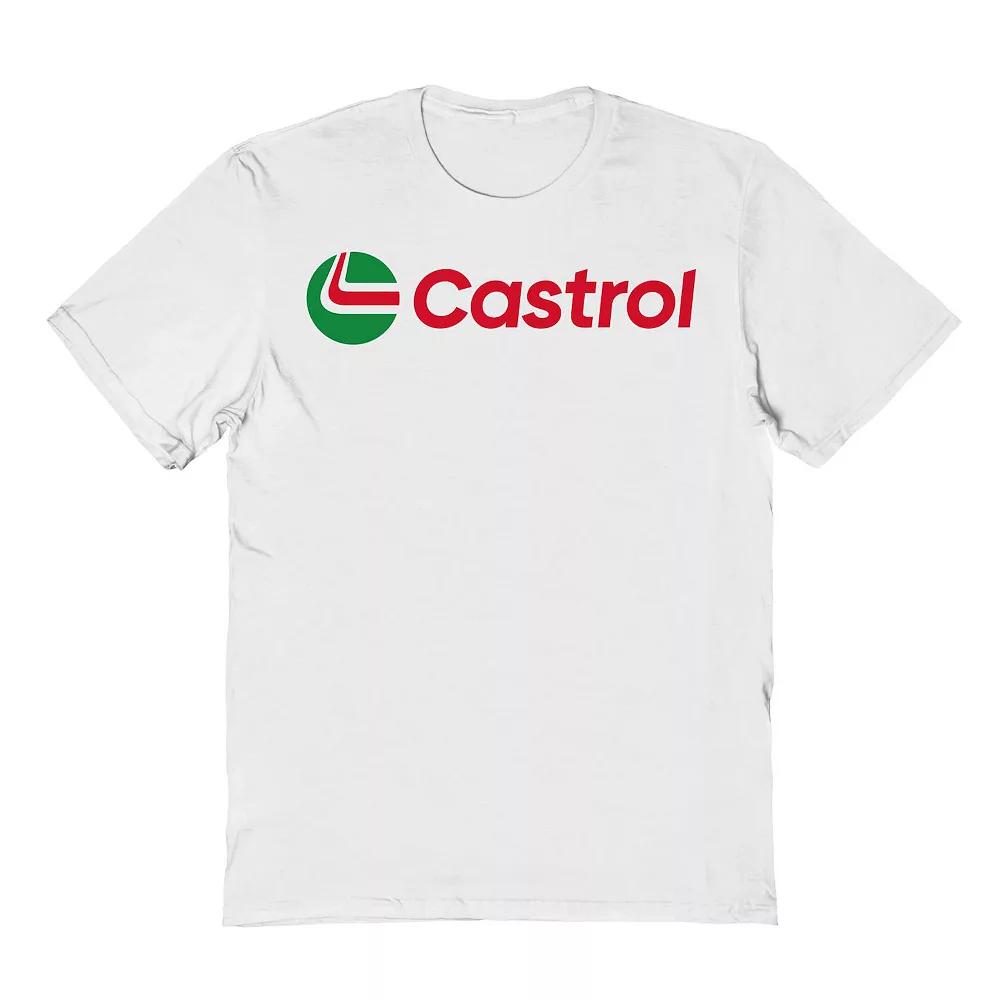 Men's Castrol Lock Up Graphic Tee, Size: Small, White Product Image
