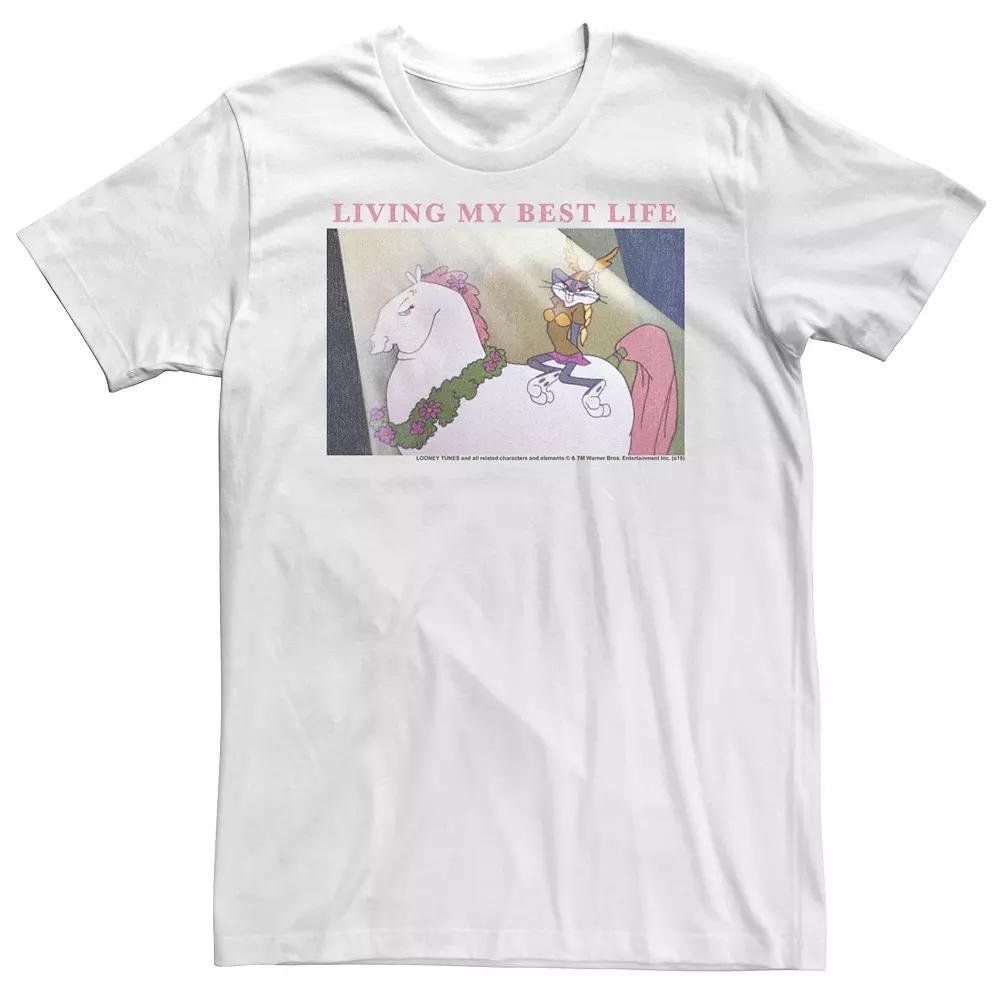 Big & Tall Looney Tunes Bugs Bunny Living My Best Life Tee, Men's,  Product Image