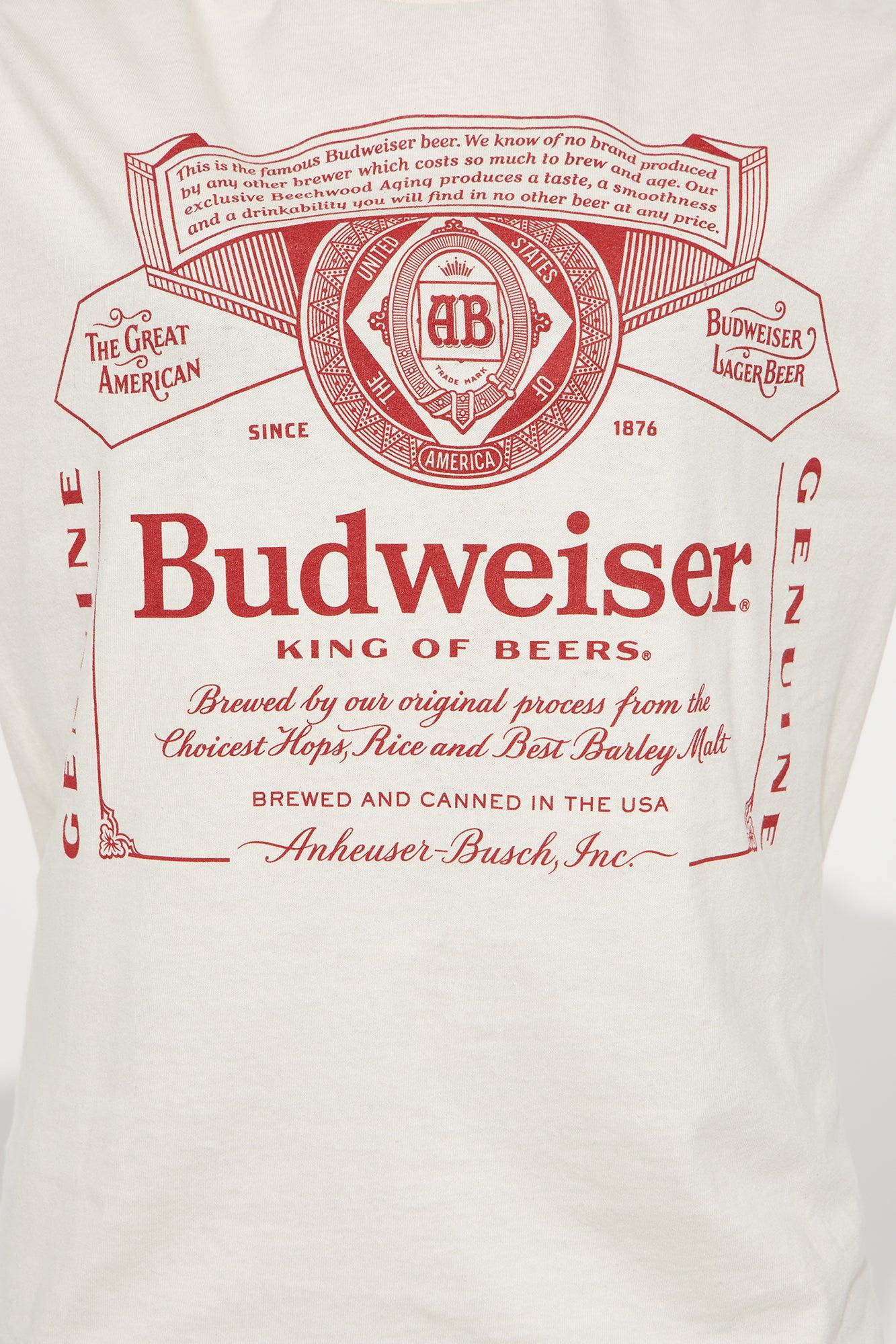 Vintage Budweiser Oversized Tee - Natural Product Image