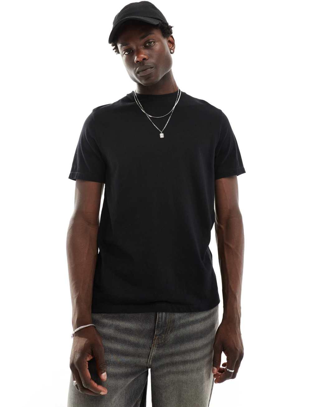 ASOS DESIGN essential crew neck t-shirt in black | ASOS Product Image