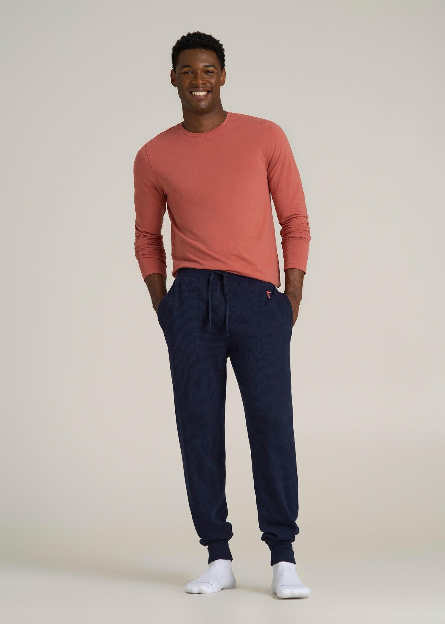 Waffle-Knit Lounge Jogger for Tall Men in Patriot Blue Male Product Image