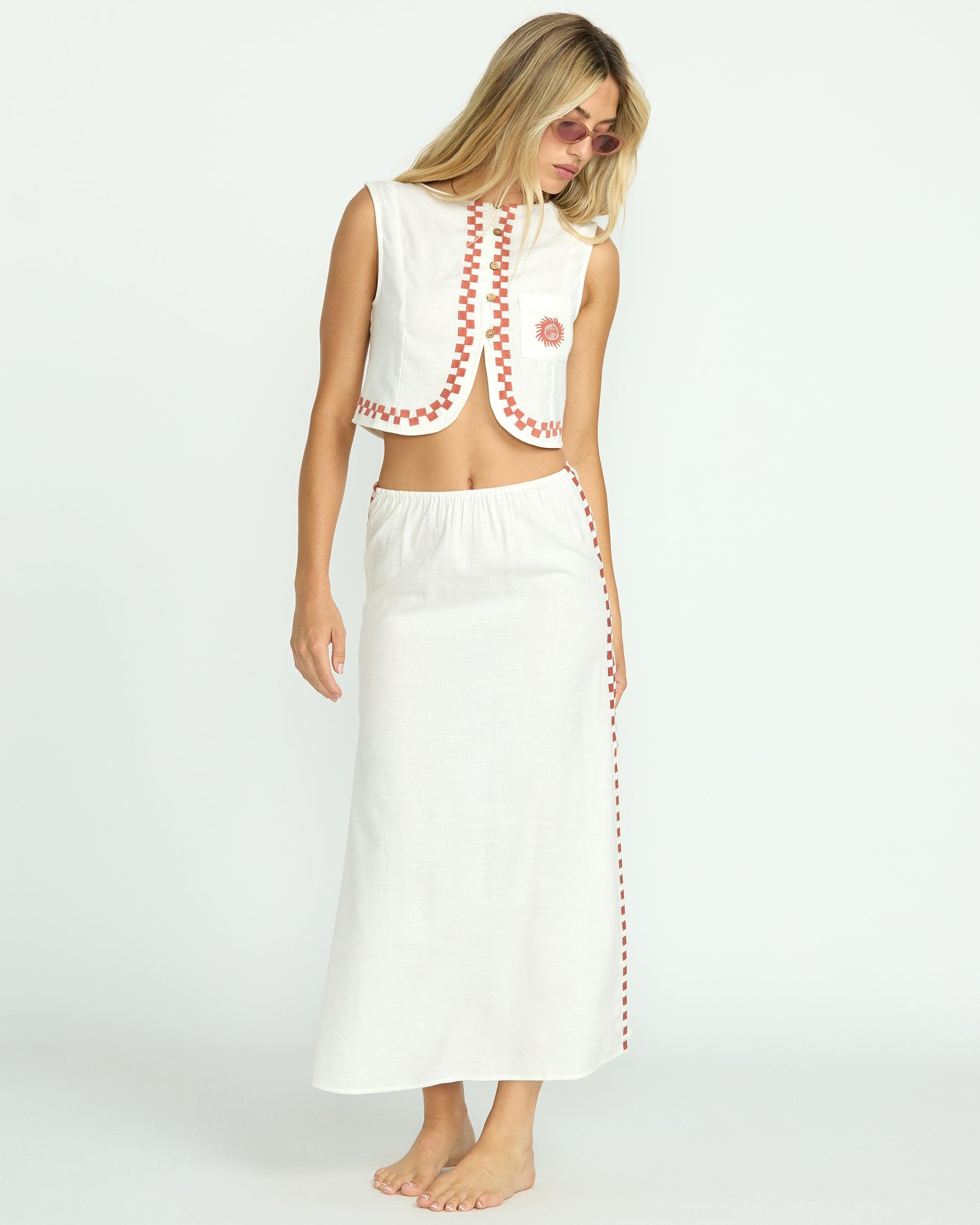 Secret Cove Woven Top - Salt Crystal Female Product Image