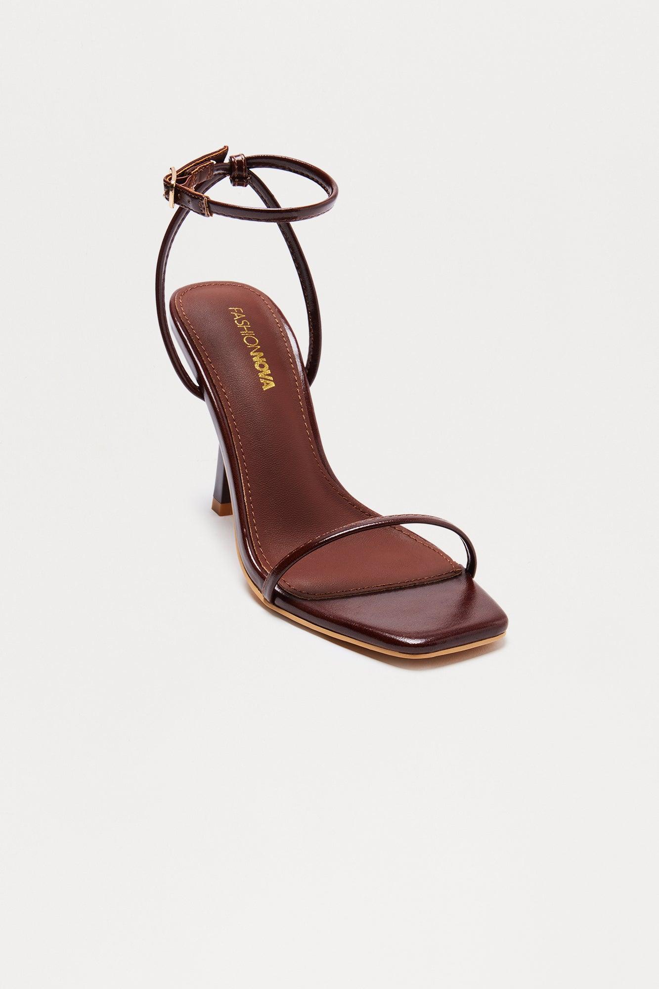 Ziva Ankle Strap Heels - Chocolate Female Product Image
