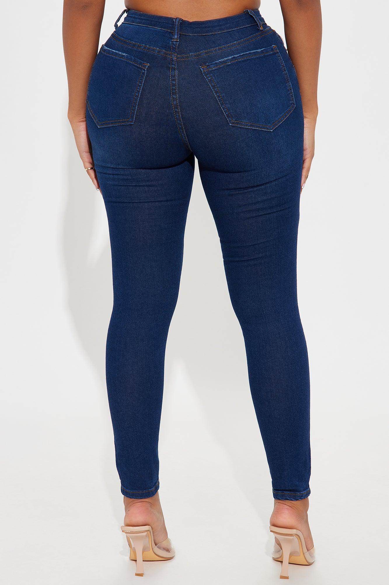 Danny Distressed Stretch Skinny Jeans - Dark Wash Product Image