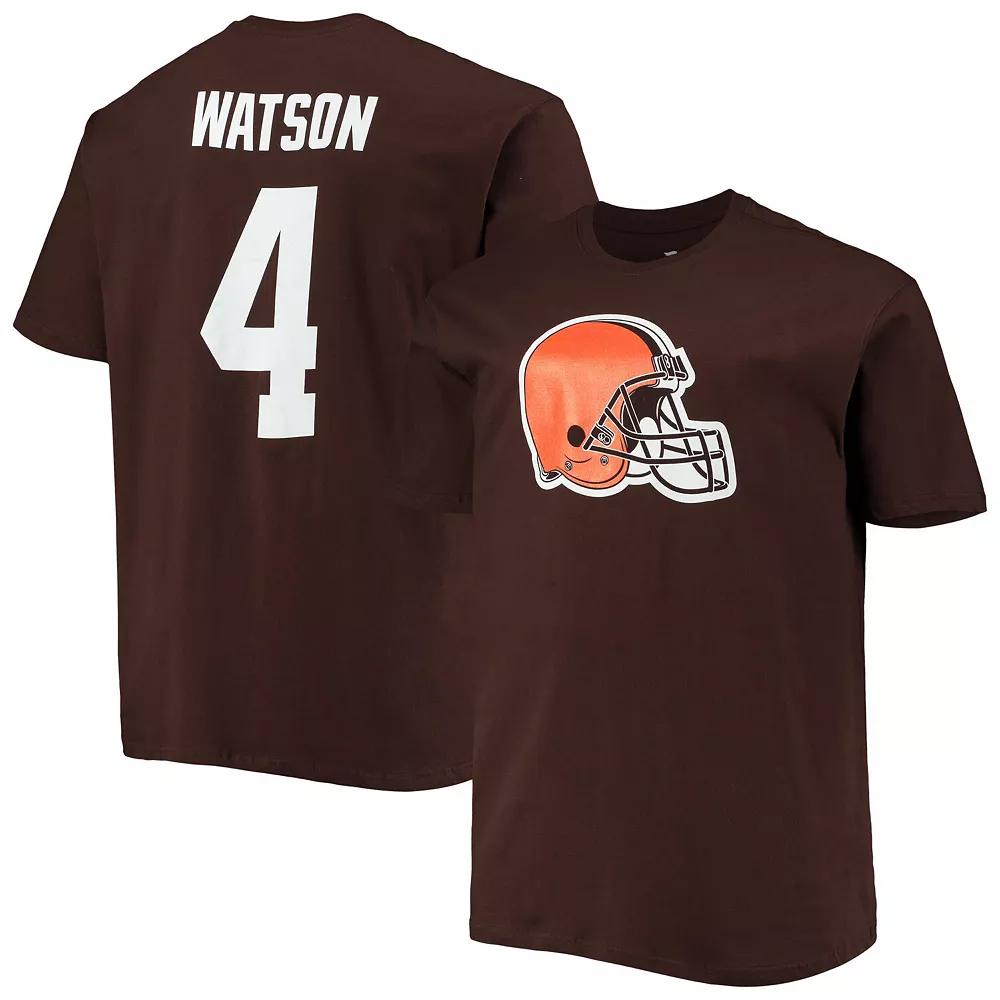 Men's Fanatics Branded Deshaun Watson Brown Cleveland Browns Big & Tall Player Name & Number T-Shirt,  Product Image