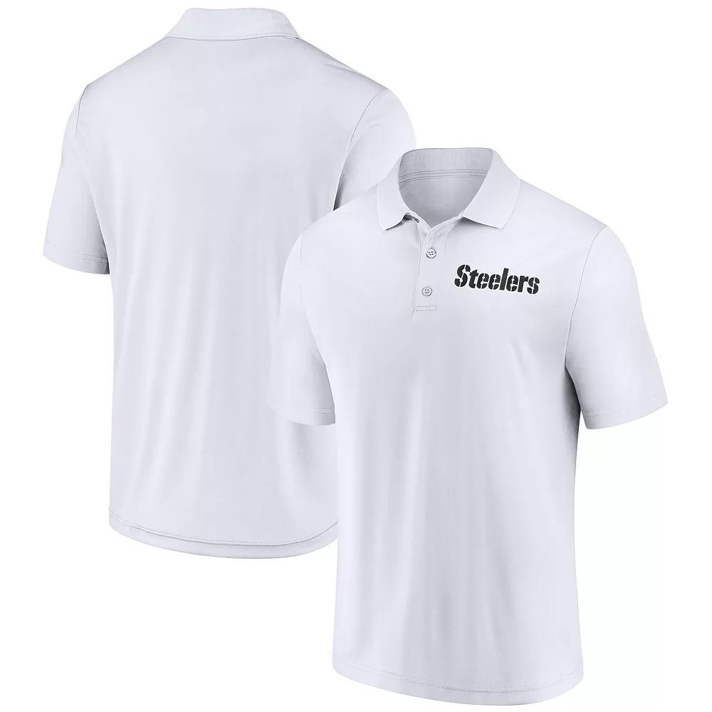 Men's Fanatics White Pittsburgh Steelers Lockup Polo,  Product Image