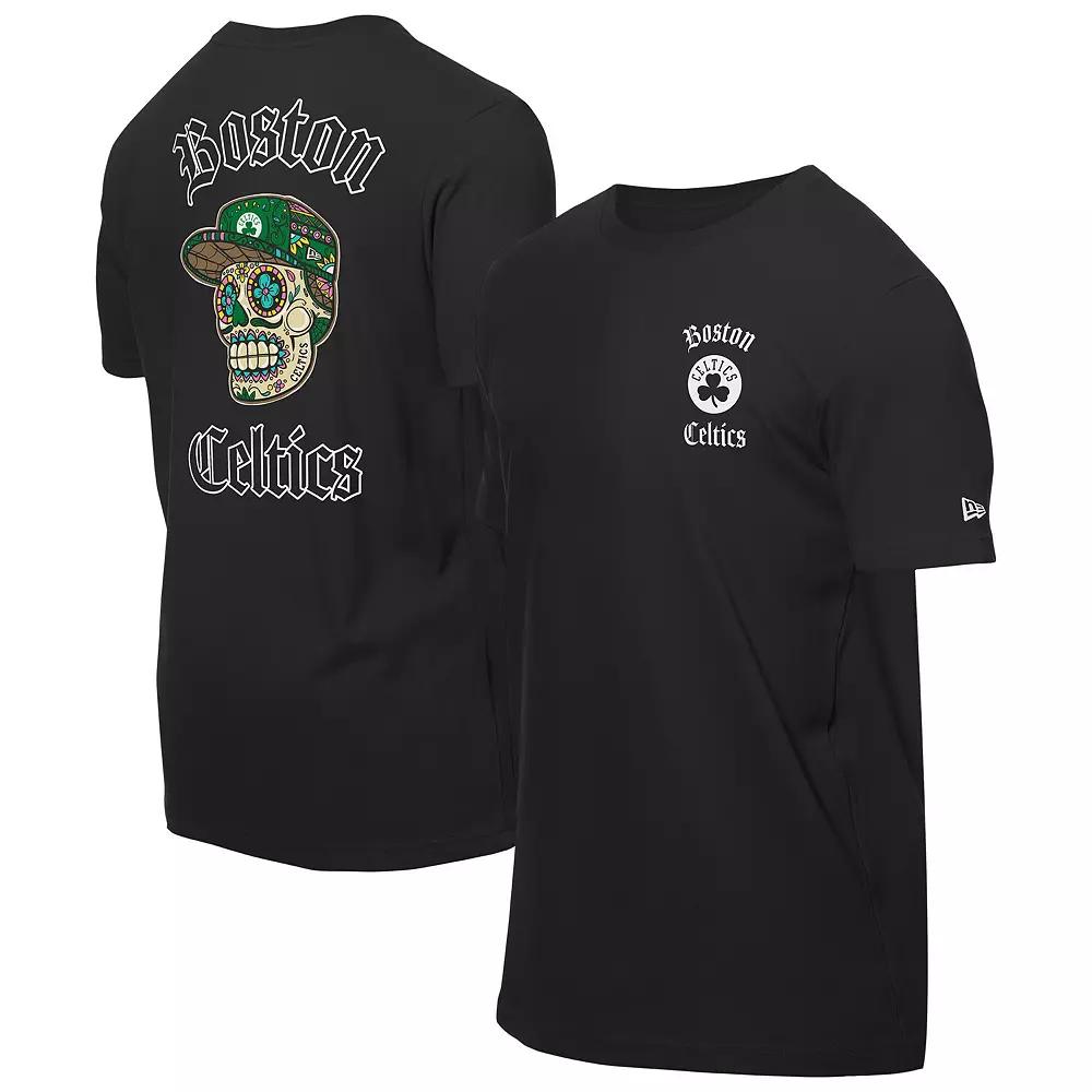 Mens New Era Boston Celtics Sugar Skulls T-Shirt Product Image