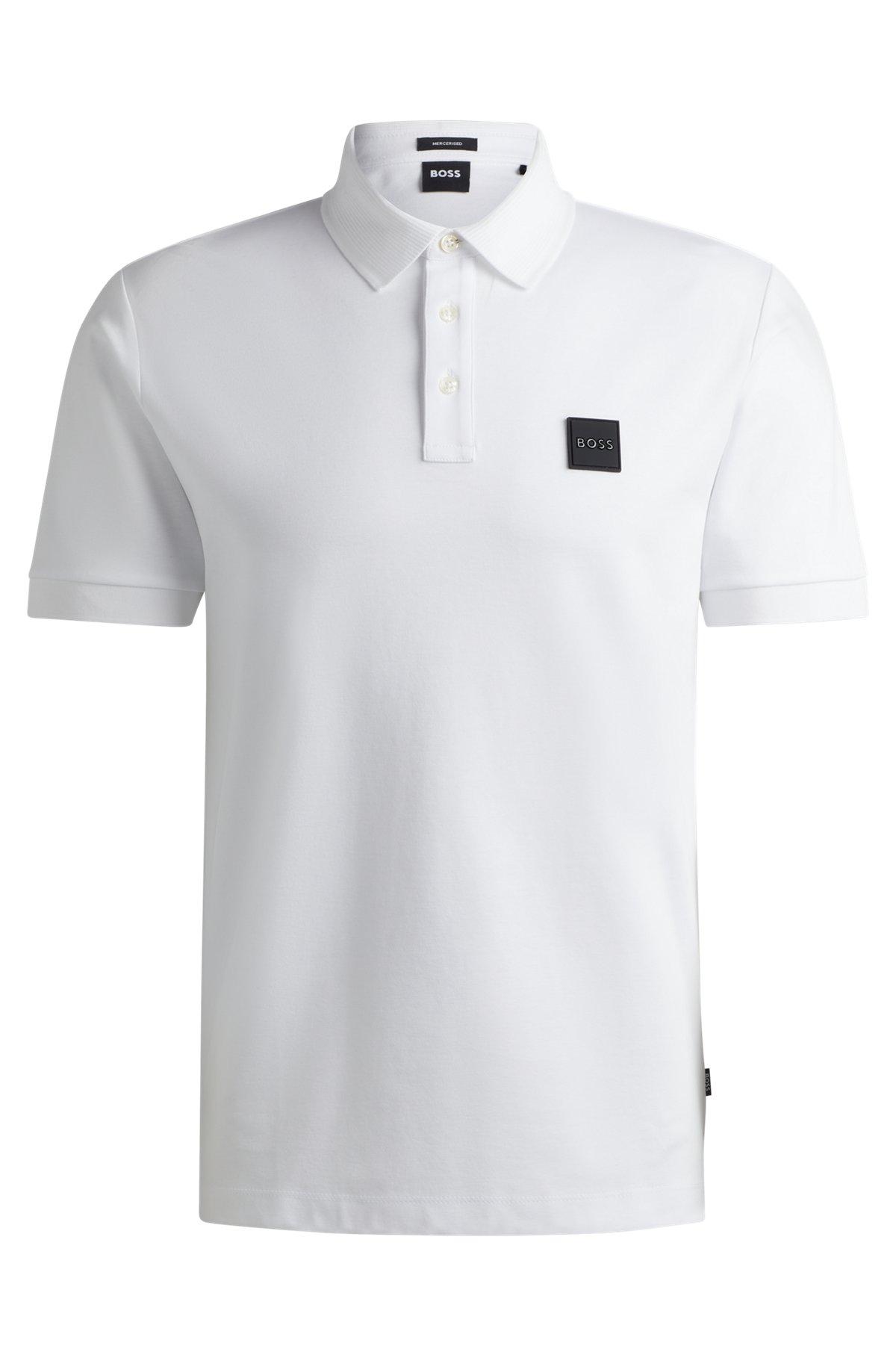 BOSS - Regular-fit polo shirt - White Product Image