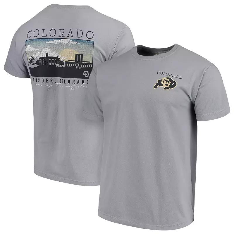 Men's Gray Colorado Buffaloes Comfort Colors Campus Scenery T-Shirt,  Product Image
