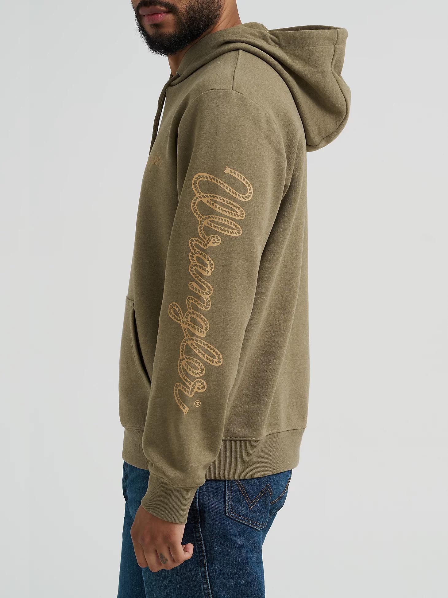Men's Wrangler® Rope Logo Hoodie in Burnt Olive Product Image