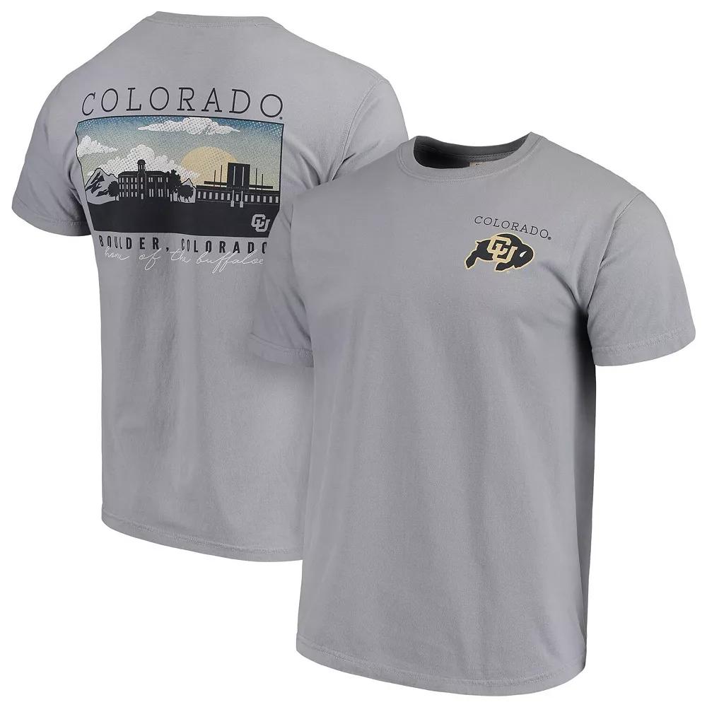 Men's Gray Colorado Buffaloes Comfort Colors Campus Scenery T-Shirt,  Product Image
