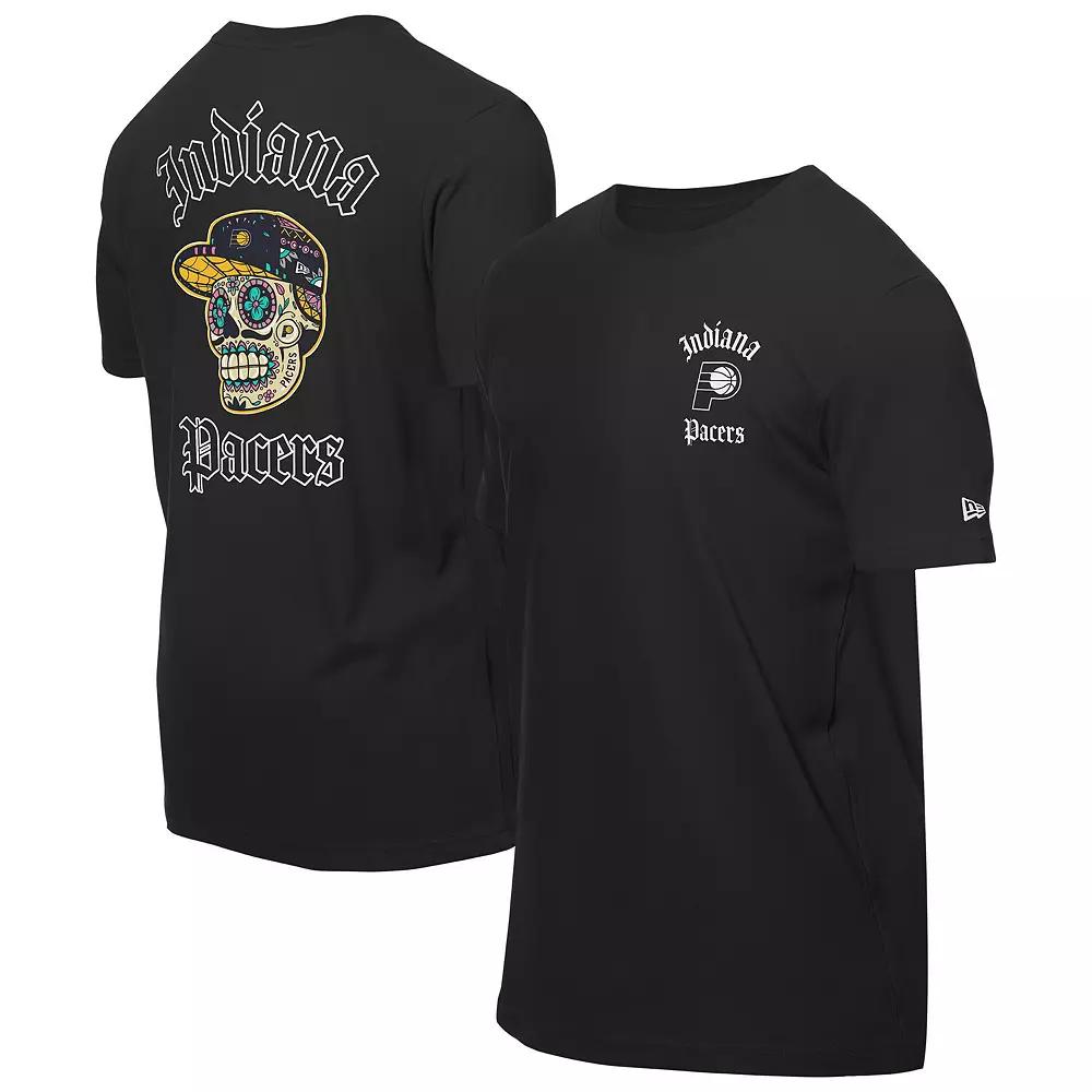 Men's New Era Black Indiana Pacers Sugar Skulls T-Shirt,  Product Image