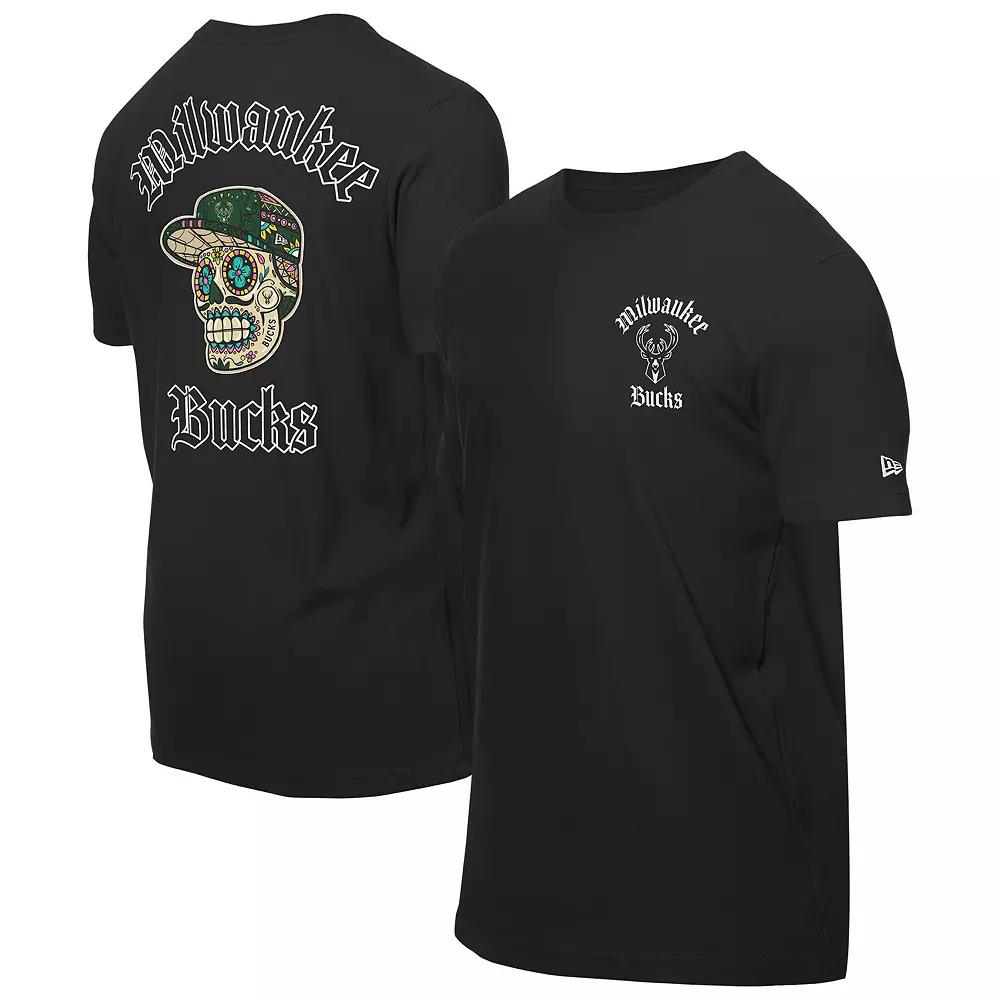 Men's New Era Black Los Angeles Lakers Sugar Skulls T-Shirt,  Product Image