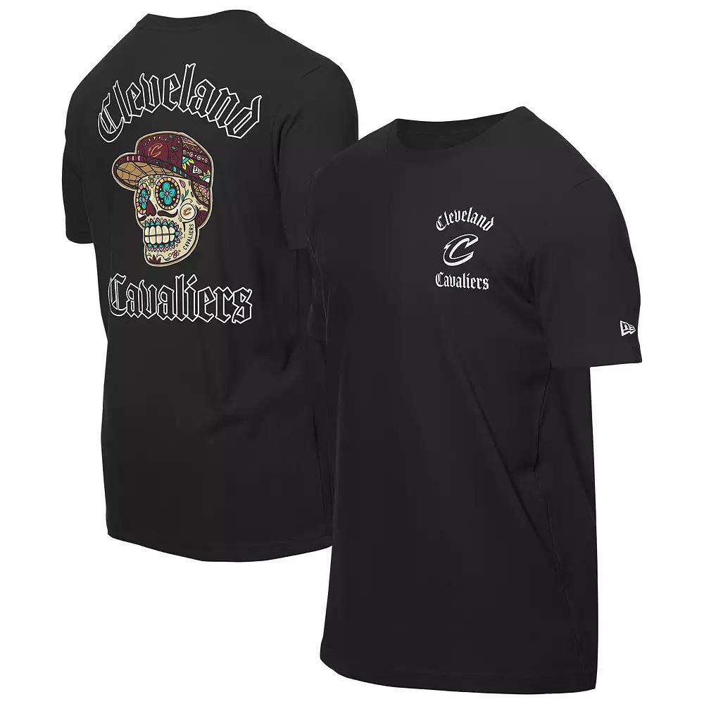 Men's New Era Black Cleveland Cavaliers Sugar Skulls T-Shirt,  Product Image