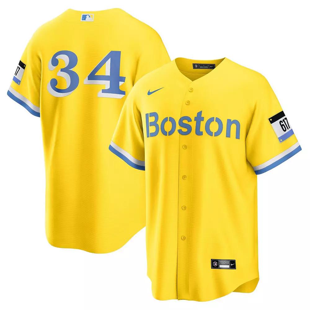 Men's Nike David Ortiz Gold Boston Red Sox Retired Player City Connect Replica Jersey,  Product Image