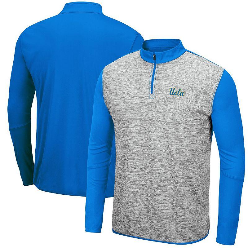 Men's Colosseum Heathered Gray/Blue UCLA Bruins Prospect Quarter-Zip Jacket, Size: Large, Grey Product Image