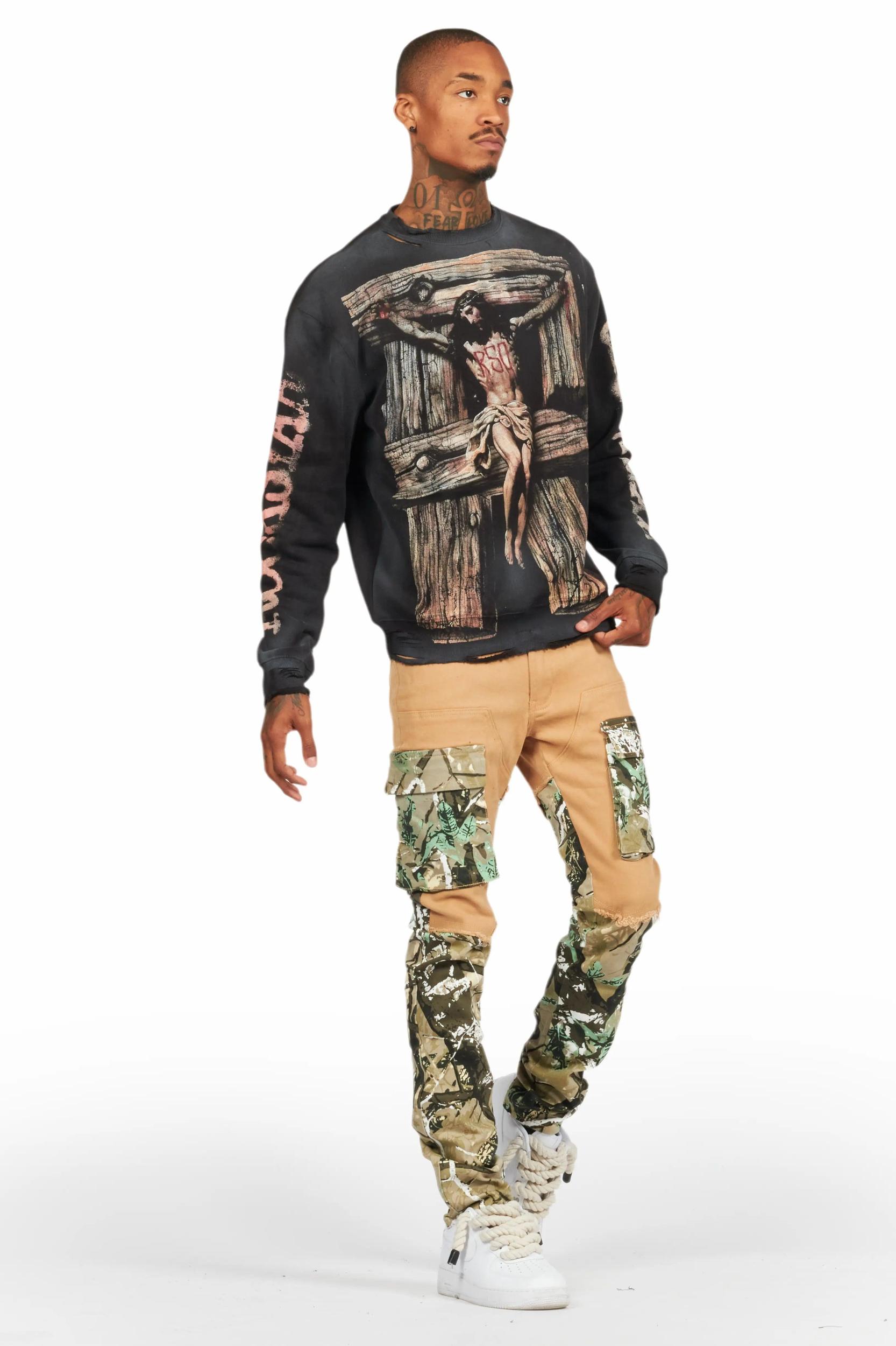 Denka Beige Slim Fit Jean Male Product Image