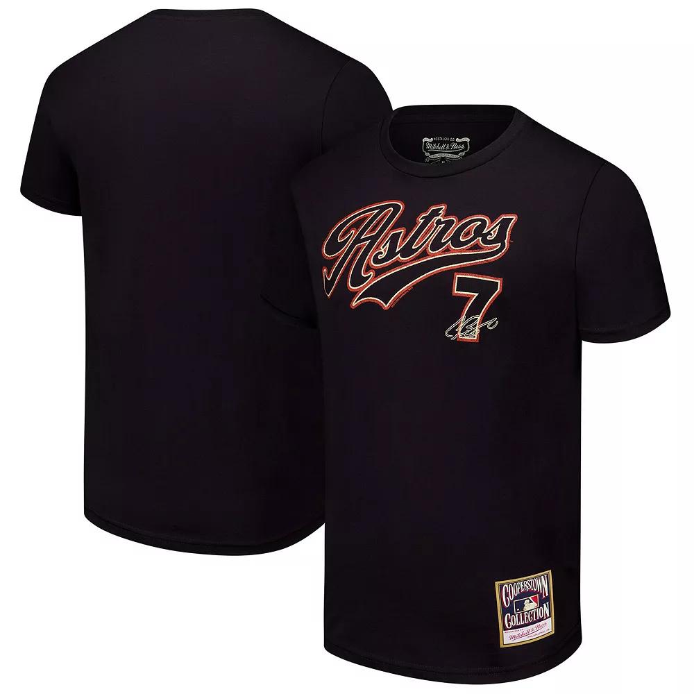 Men's Mitchell & Ness Craig Biggio Black Houston Astros Cooperstown Collection Player T-Shirt,  Product Image