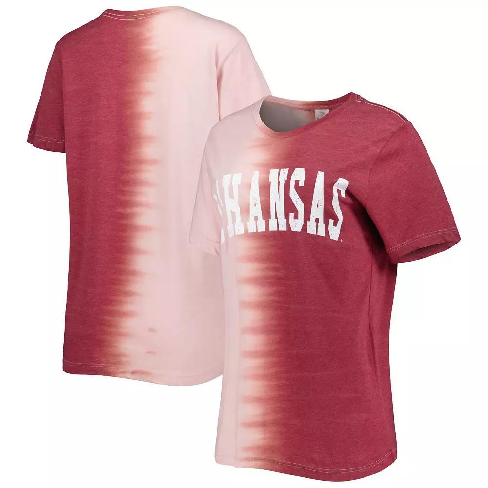 Women's Gameday Couture Cardinal Arkansas Razorbacks Find Your Groove Split-Dye T-Shirt,  Product Image