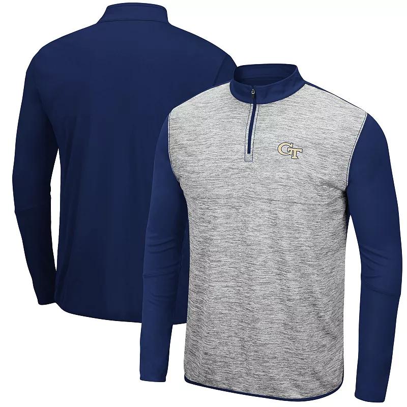 Men's Colosseum Heathered Gray/Navy Cal Bears Prospect Quarter-Zip Jacket,  Product Image
