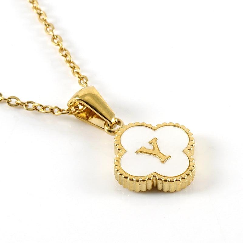 Clover Initial Necklace Product Image