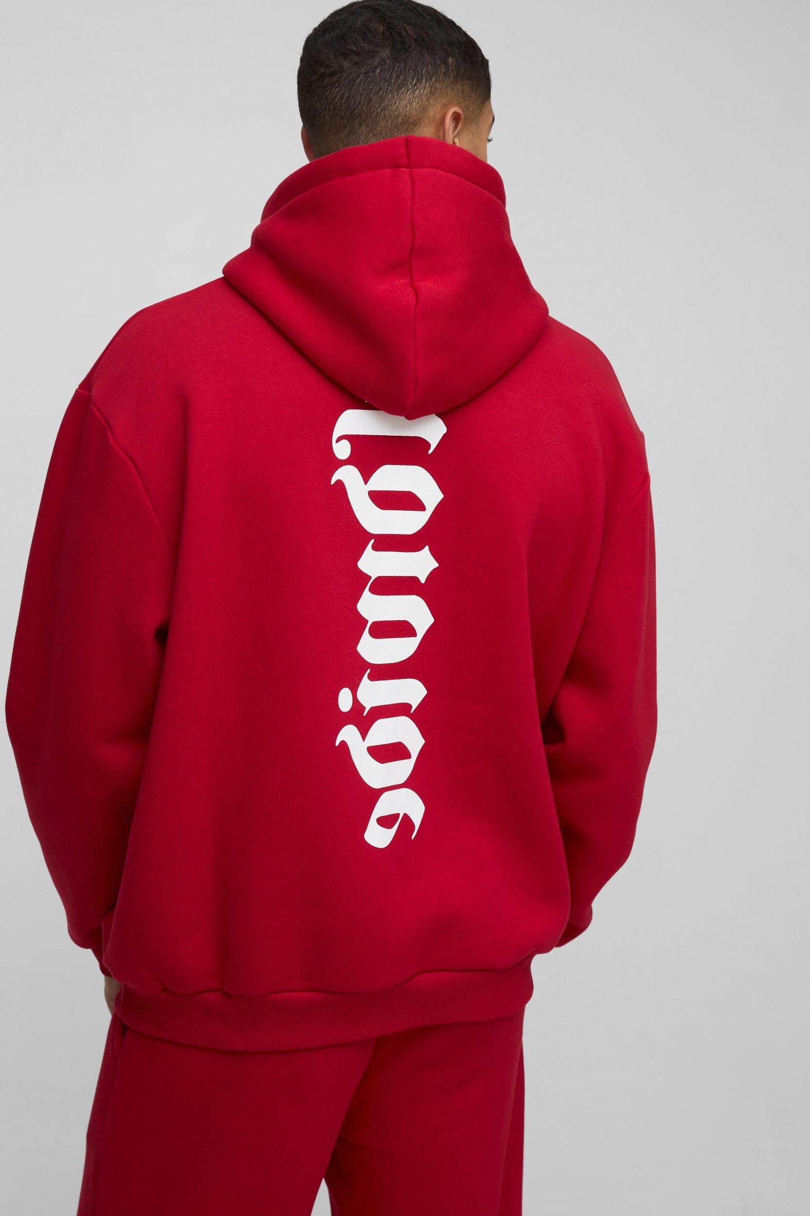 Oversized Worldwide Gusset Twisted Drawcord Tracksuit | boohooMAN USA Product Image