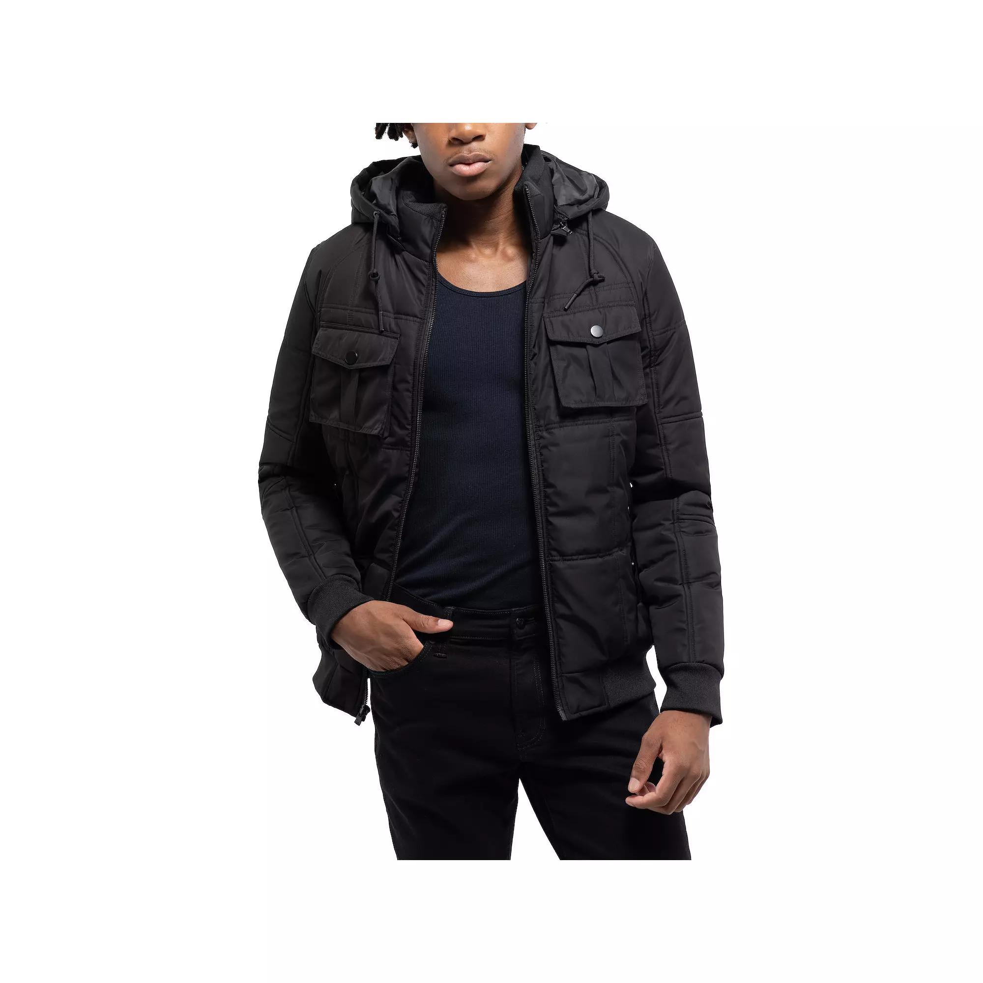 Men's Xray Hooded Puffer Jacket, Size: Small, Black Product Image