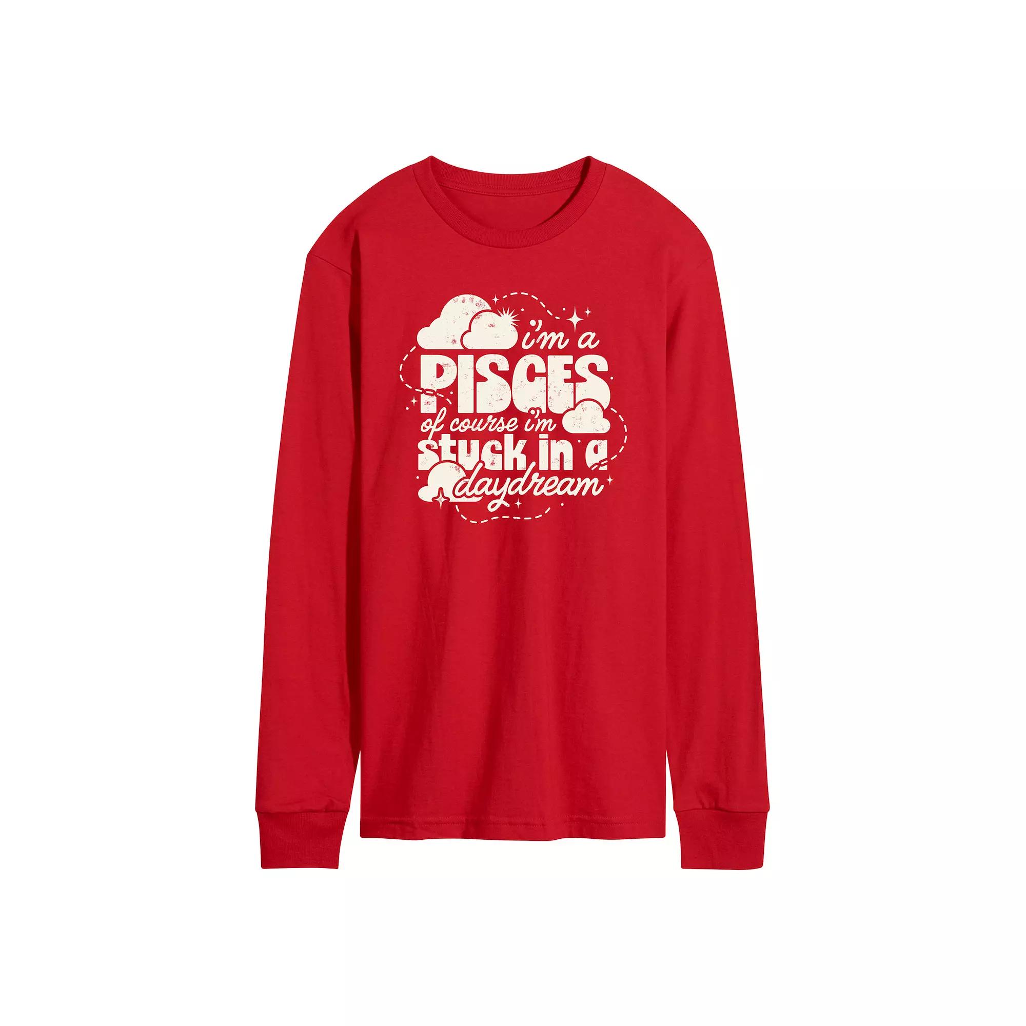 Men's I'm A Pisces Daydream Long Sleeve Graphic Tee,  Product Image