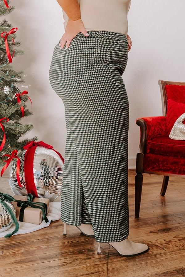 The Mila High Waist Houndstooth Pants Curves Product Image