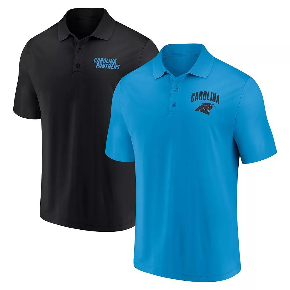 Men's Fanatics Carolina Panthers Lockup Two-Pack Polo Set, Size: Small, Black Product Image