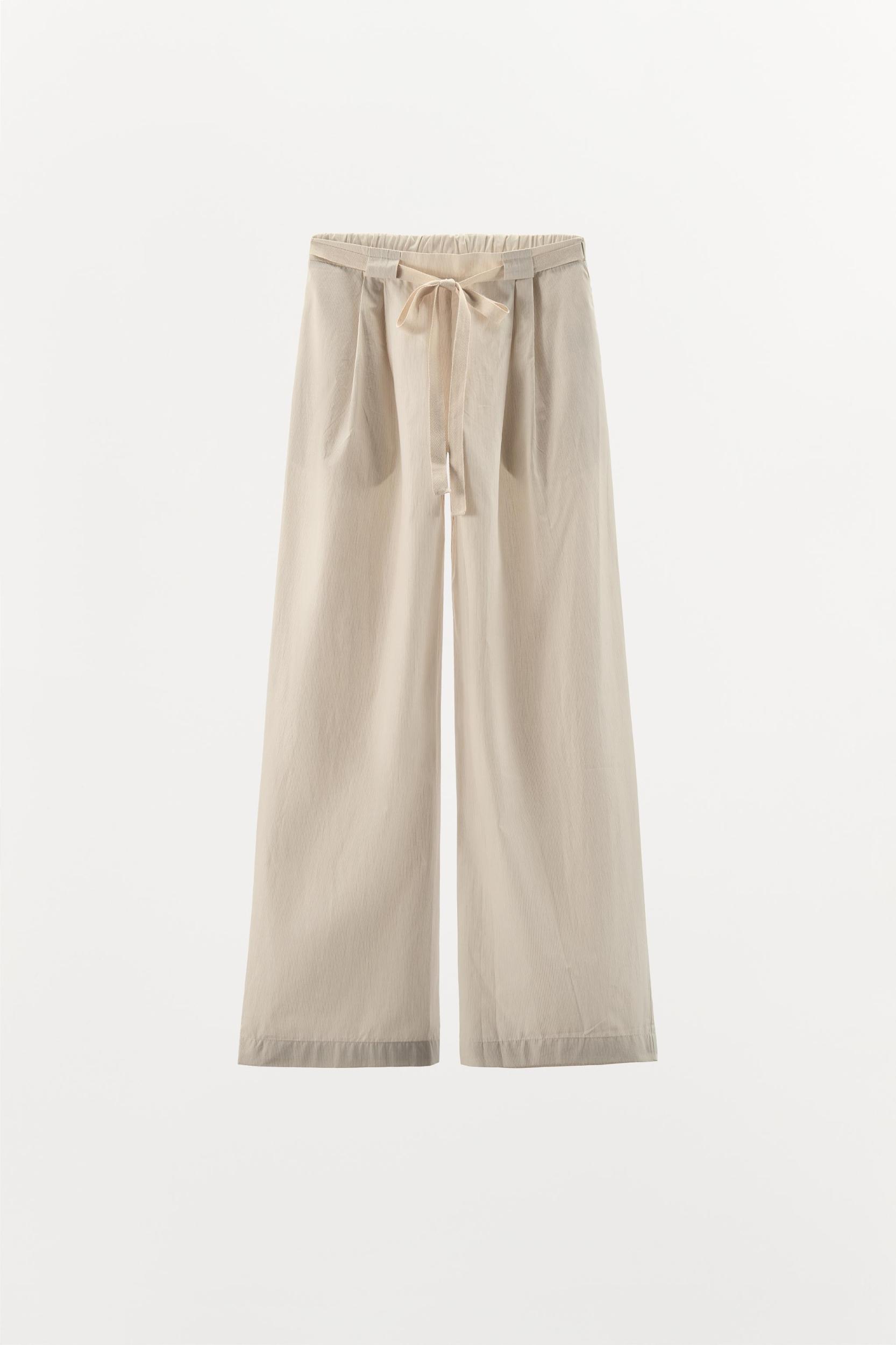 STRIPED POPLIN PANTS Product Image