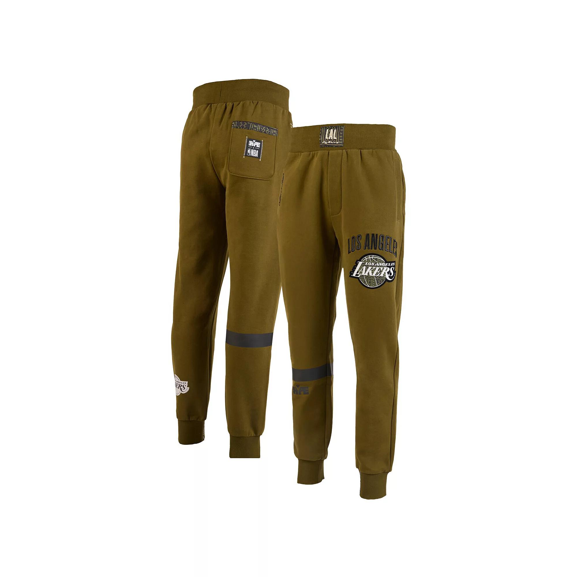 Men's NBA x Two Hype  Olive Los Angeles Lakers Culture & Hoops Collection Premium Jogger Pants, Size: Medium, Team Product Image