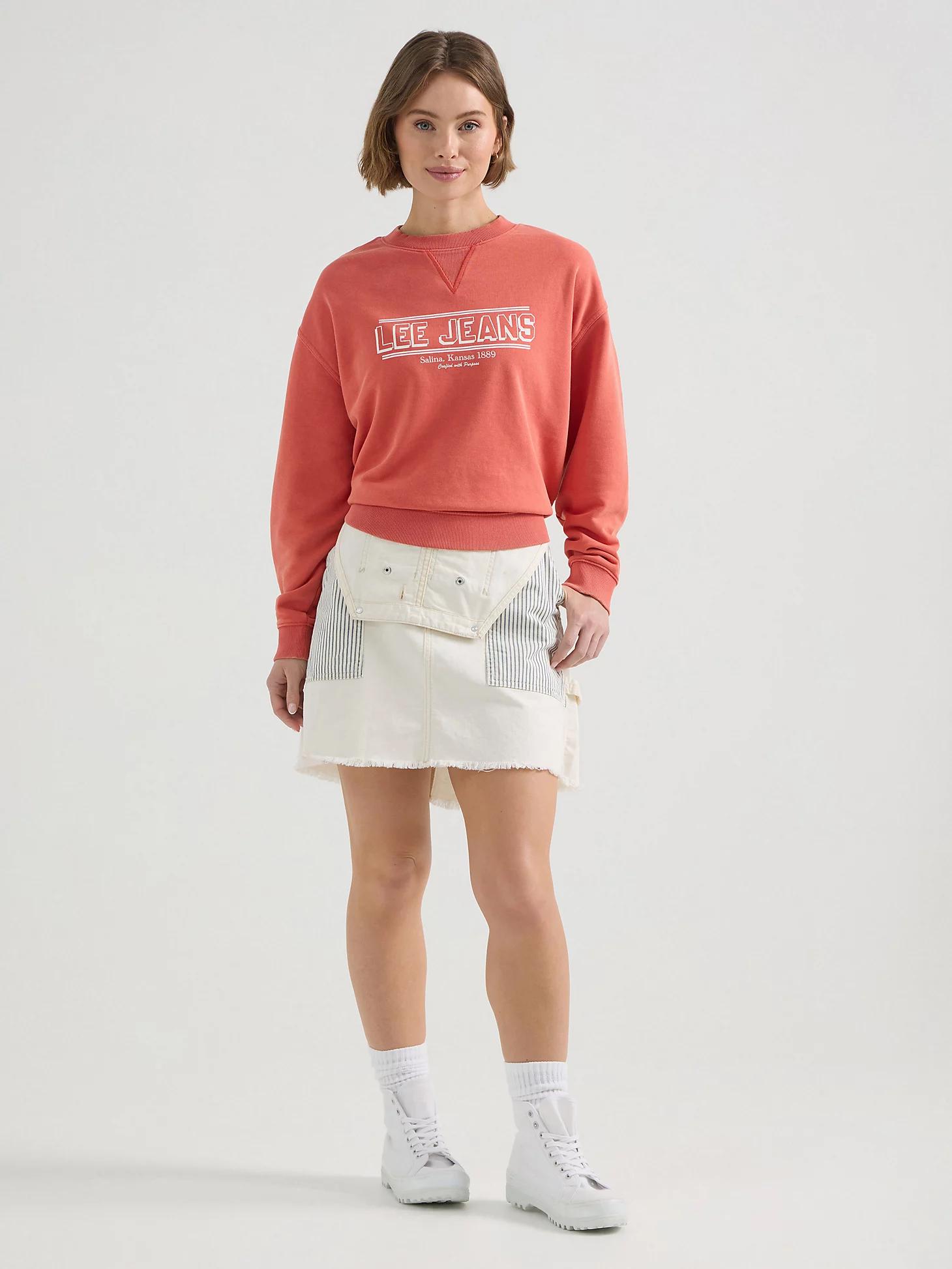 Women's Lee Jeans Crew Neck Graphic Sweatshirt | Women's Tops & Tees | Lee® Product Image