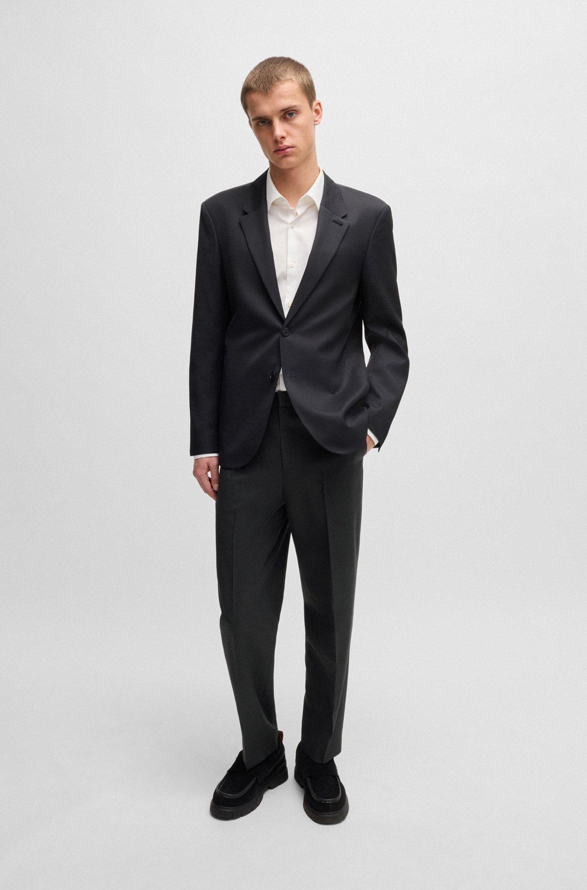 HUGO FORWARD slim-fit trousers in wool-blend twill Product Image