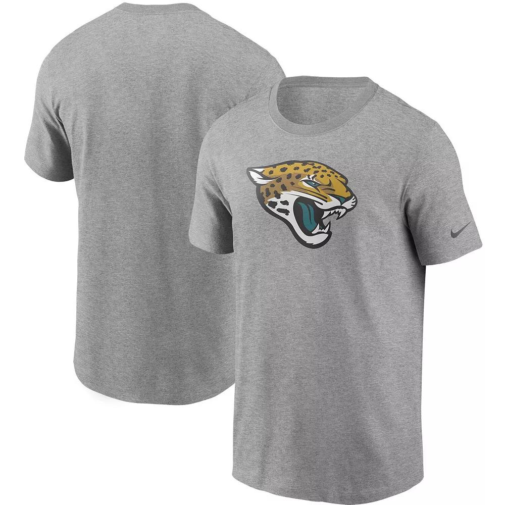 Men's Nike Heathered Gray Jacksonville Jaguars Primary Logo T-Shirt,  Product Image