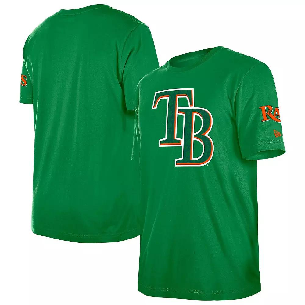 Men's New Era Kelly Green Tampa Bay Rays St. Patrick's Day Shamrock Fill T-Shirt,  Product Image